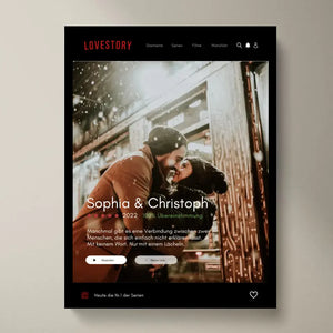 Affisch med omslag till Lovestory-serien - Personlig Netflix-filmaffisch