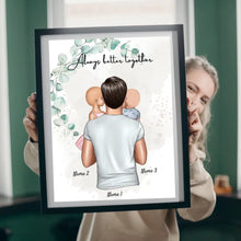 Ladda upp bild till gallerivisning, Bästa pappa - Personaliserad Poster (Far med barn)
