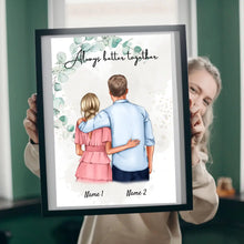 Ladda upp bild till gallerivisning, Par som omfamnar varandra - Personaliserad Poster (Alla hjärtans dag)
