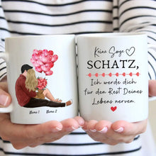 Ladda upp bild till gallerivisning, My Valentine - Personalisierte Pärchen-Tasse mit Spruch (Romatisches Geschenk)
