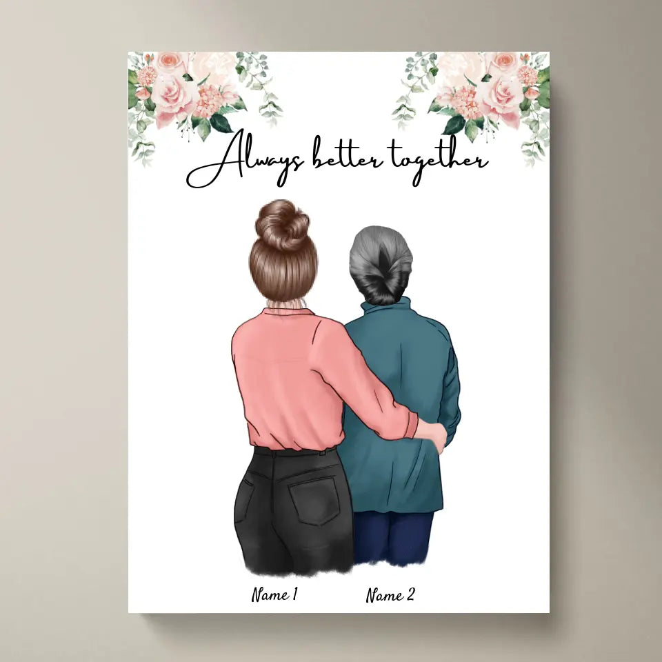 Mamma & Dotter - Personaliserad Poster