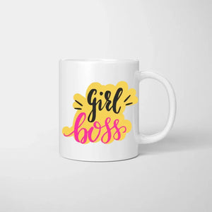 Girl Boss Mama - Personlig mugg (mamma med barn)