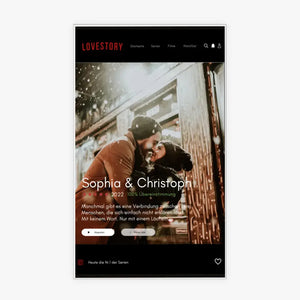 Personlig akrylglas Netflix cover "Lovestory"