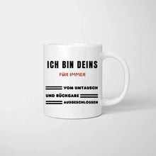 Ladda upp bild till gallerivisning, Vom Umtausch ausgeschlossen - Personalisierte Pärchen-Tasse
