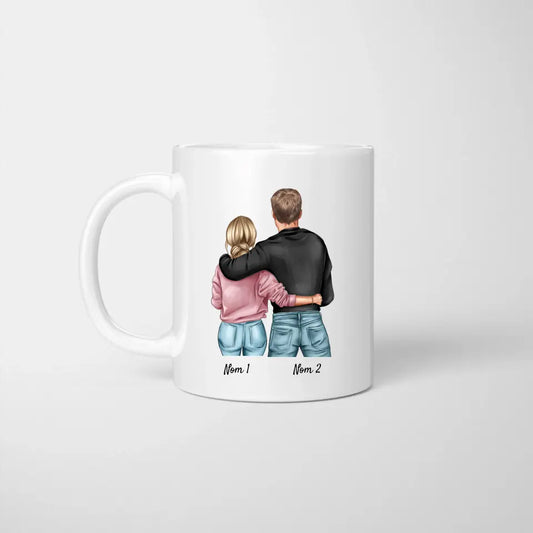 Je t'aime tous les jours - Mug personnalisé pour couple (homme & femme) Saint Valentin