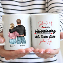 Ladda upp bild till gallerivisning, Ich liebe dich jeden Tag - Personalisierte Valentinstags-Tasse für Pärchen
