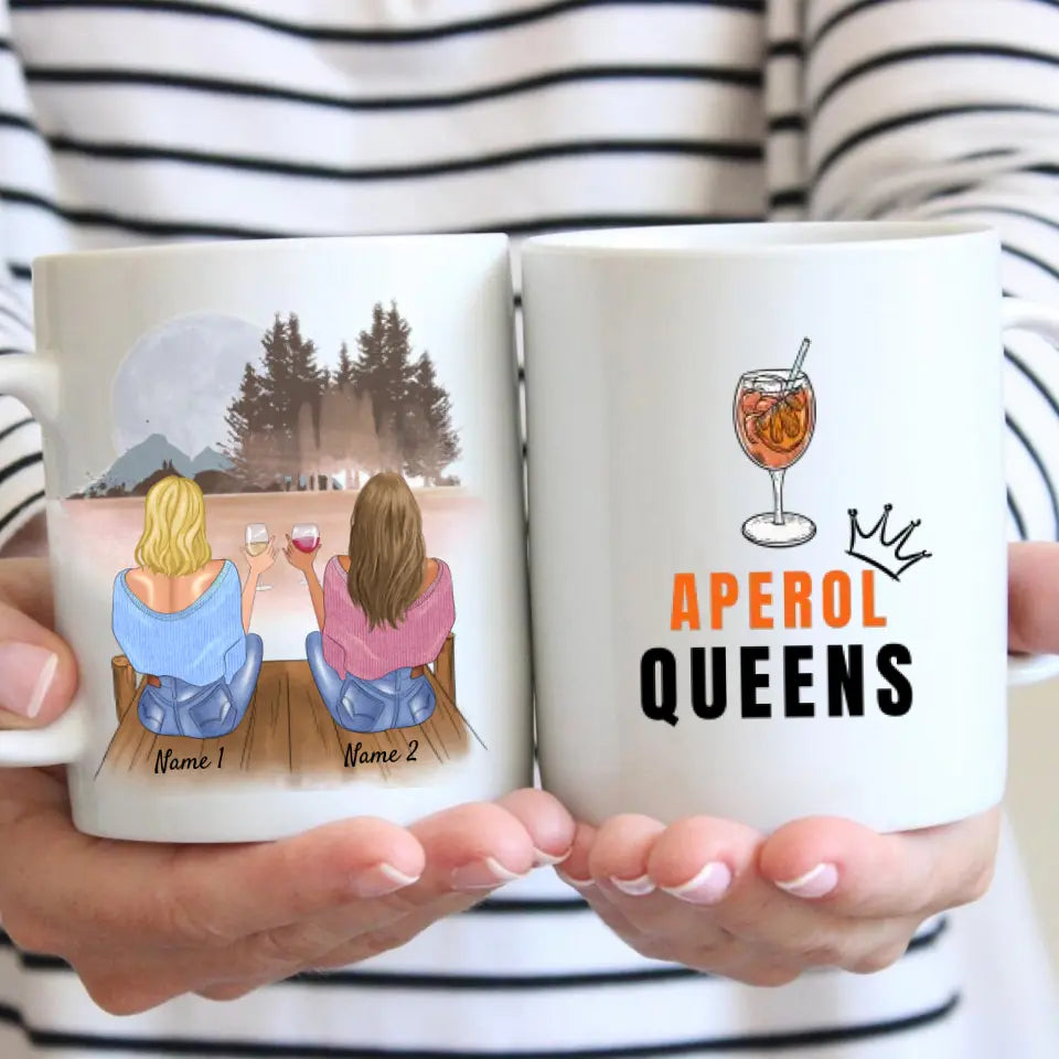 Aperol Queens - Personlig mugg för flickvän (2-4 kvinnor)