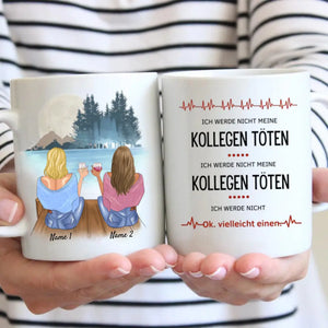 Vielleicht einen Kollegen - Personalisierte Tasse Kolleginnen, Abschied, Jobwechsel, Geburtstag Büro (2-4 Personen)