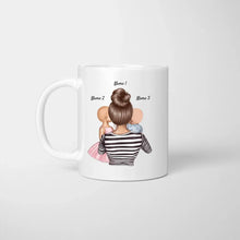 Ladda upp bild till gallerivisning, Mamie on t&#39;aime - Mug personnalisé (1-4 enfants, adolescents)
