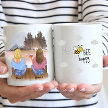 Ladda upp bild till gallerivisning, Bee Happy - Personalisierte Tasse Freundinnen &amp; Kolleginnen (2-4 Personen)
