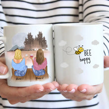 Indlæs billede til gallerivisning Bee Happy - Personalisierte Tasse Freundinnen &amp; Kolleginnen (2-4 Personen)
