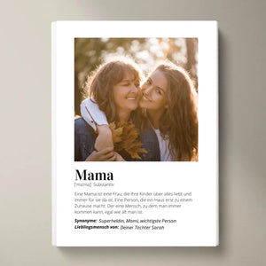 Foto-Poster "Definition" - Personaliserad gåva Mamma