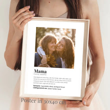 Ladda upp bild till gallerivisning, Foto-Poster &quot;Definition&quot; - Personaliserad gåva Mamma

