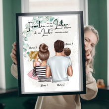 Indlæs billede til gallerivisning Der schönste Weg ist der Gemeinsame - Personalisiertes Familien Poster (Eltern mit 1-4 Kindern)
