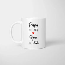 Ladda upp bild till gallerivisning, Vom Papa zum Opa - Personalisierte Tasse zur Verkündung (Papa seit, Opa seit, Jahreszahlen)
