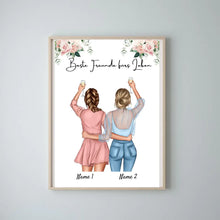 Ladda upp bild till gallerivisning, Bästa syster - Personaliserad Poster för syskon
