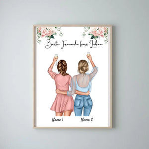 Bästa syster - Personaliserad Poster för syskon
