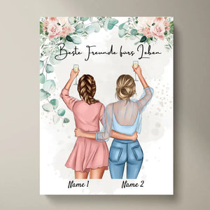 Bästa vänner/systrar - Personaliserad Digital bild