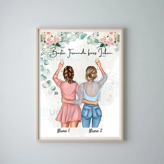 Bästa vänner/systrar - Personaliserad Digital bild