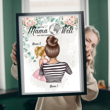 Indlæs billede til gallerivisning Verdens bedste mor - personlig plakat (mor med børn) 
