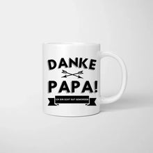 Indlæs billede til gallerivisning Danke Papa, ich bin echt gut geworden - Personalisierte Tasse für Väter (Vatertag 1-4 Kinder)
