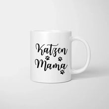 Indlæs billede til gallerivisning Katzenmama - Personalisierte Tasse (Frau mit Katze oder Hund, Muttertag)
