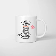 Ladda upp bild till gallerivisning, Für die beste Hundemama - Personalisierte Tasse (Frau mit Hund oder Katze, Muttertag)
