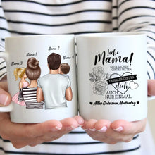 Ladda upp bild till gallerivisning, Mama gibt es nur einmal! - Personalisierte Familien Tasse (Muttertag, Vatertag mit 1-4 Kinder)
