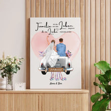 Ladda upp bild till gallerivisning, &quot;Wo die Liebe niemals endet&quot; Personalisierte Leinwand zur Hochzeit - Für Ehepaare, Braut &amp; Bräutigam, Geldgeschenk, Hochzeitsgeschenk
