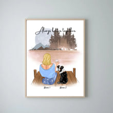 Ladda upp bild till gallerivisning, Mistress med husdjur - Personaliserad Poster (hund, katt)
