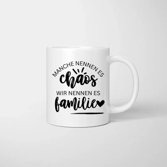 Beste Familientasse - Personalisierte Familien Tasse (1-4 Kinder + Haustiere)