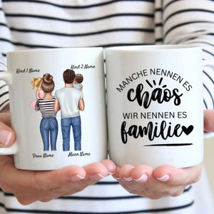 Beste Familientasse - Personalisierte Familien Tasse (1-4 Kinder/ Teenager)