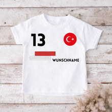 Ladda upp bild till gallerivisning, Fußball EM 2024 Türkei Trikot Kinder individuell - Personalisiertes T-Shirt für Kinder (100% Baumwolle)
