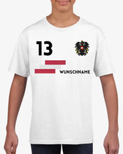 Ladda upp bild till gallerivisning, Fußball EM 2024 Österreich Trikot Kinder individuell - Personalisiertes T-Shirt für Kinder (100% Baumwolle)
