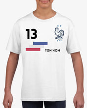 Ladda upp bild till gallerivisning, Football Euro 2024 France Maillot enfant personnalisé - T-shirt personnalisé pour enfant (100% coton)
