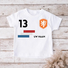 Ladda upp bild till gallerivisning, Voetbal EM 2024 Nederland Shirt Kinderen individueel - Gepersonaliseerd T-Shirt voor Kinderen (100% Katoen)
