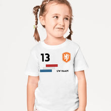 Ladda upp bild till gallerivisning, Voetbal EM 2024 Nederland Shirt Kinderen individueel - Gepersonaliseerd T-Shirt voor Kinderen (100% Katoen)
