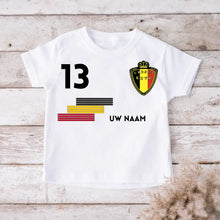 Ladda upp bild till gallerivisning, Voetbal EM 2024 België shirt kinderen individueel - Gepersonaliseerd T-Shirt voor Kinderen (100% Katoen)
