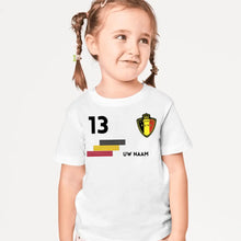 Ladda upp bild till gallerivisning, Voetbal EM 2024 België shirt kinderen individueel - Gepersonaliseerd T-Shirt voor Kinderen (100% Katoen)
