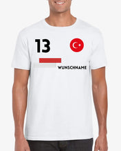 Ladda upp bild till gallerivisning, Fußball EM 2024 Türkei Trikot - Personalisiertes T-Shirt für türkische Fußball-Fans (100% Baumwolle, Unisex)
