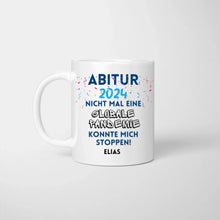 Ladda upp bild till gallerivisning, Abschluss 2024 - Personalisierte Tasse zum Abschluss, Abitur, Studium, Bachelor, Master, Ausbildung, Realschule
