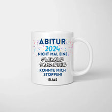 Ladda upp bild till gallerivisning, Abschluss 2024 - Personalisierte Tasse zum Abschluss, Abitur, Studium, Bachelor, Master, Ausbildung, Realschule
