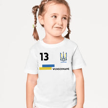 Ladda upp bild till gallerivisning, Fußball EM 2024 Ukraine T-Shirt Kinder individuell - Personalisiertes Trikot für Kinder (100% Baumwolle)
