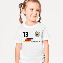 Ladda upp bild till gallerivisning, EM Deutschland Kinder-Trikot - Personalisiertes T-Shirt für Kinder, Fußball EM 2024(100% Baumwolle, individuelle Nummer &amp; Wunschname)
