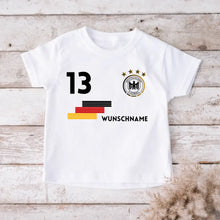 Ladda upp bild till gallerivisning, EM Deutschland Kinder-Trikot - Personalisiertes T-Shirt für Kinder, Fußball EM 2024(100% Baumwolle, individuelle Nummer &amp; Wunschname)
