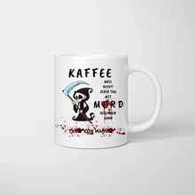 Ladda upp bild till gallerivisning, Kaffeetasse personalisiert für Kollegen, Kolleginnen, Bürotasse lustig, nicht jeder Tag mit Mord beginnen
