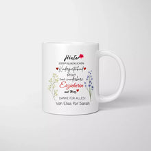 Ladda upp bild till gallerivisning, Wunderbare Erzieherin mit Herz - Personalisierte Tasse, Abschiedsgeschenk, Erzieher, Kindergarten, Schule, Lehrer, Tagesmutter
