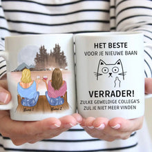 Ladda upp bild till gallerivisning, HET BESTE VOOR JE NIEUWE BAAN VERRADER! - Gepersonaliseerde collega mok (2-4 personen)
