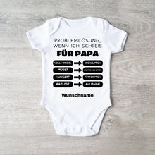 Ladda upp bild till gallerivisning, Problemlösung für Papa - Personalisierter Baby-Onesie/ Strampler, 100% Bio-Baumwolle
