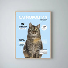 Ladda upp bild till gallerivisning, Personalisiertes Haustier Cover Poster - Katzenmagazin mit Foto deiner Katze/ Kater
